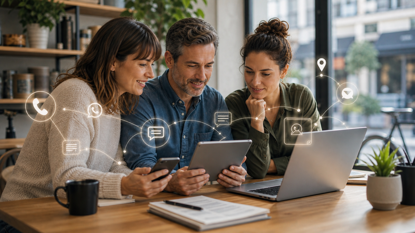 KMU-Team organisiert Kontaktpfade für lokale Anfragen aus Google Business Profile